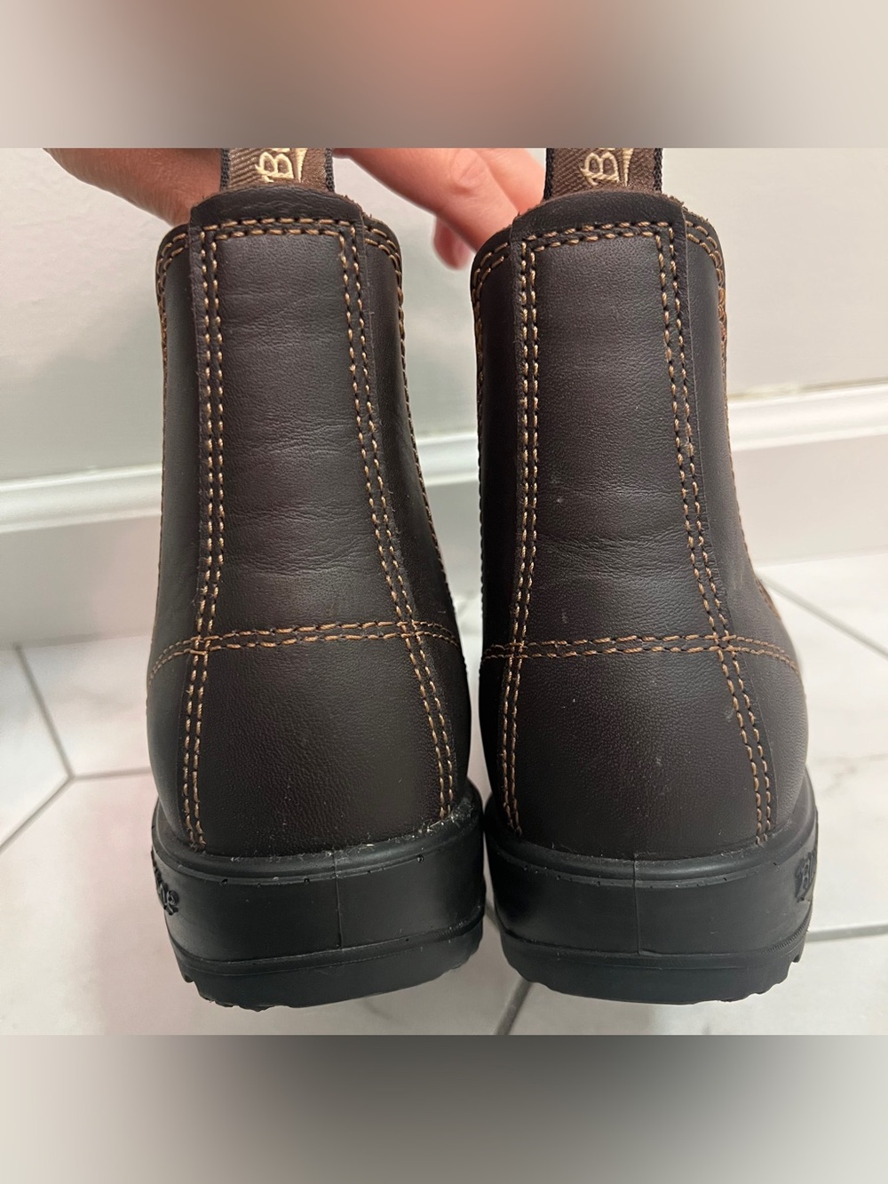 Blundstone 550 Walnut Brown Premium Leather Chelsea Boots Size 8.5 Womens - Picture 7 of 11